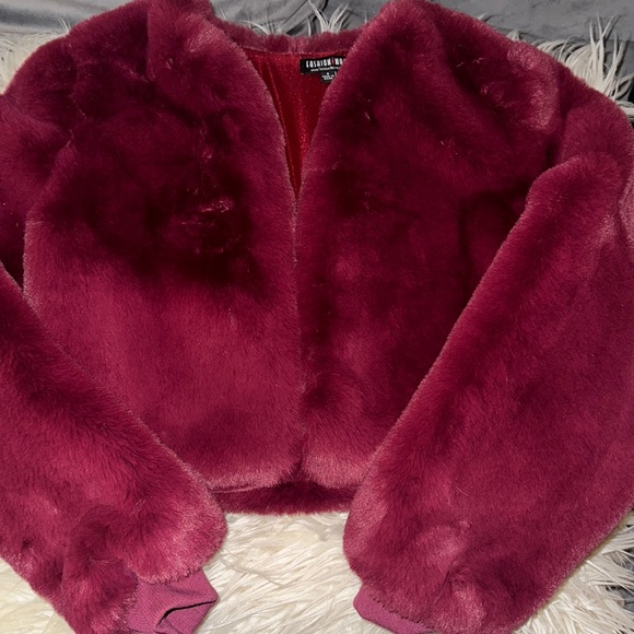 Fashion Nova fur crop jacket - Picture 1 of 5